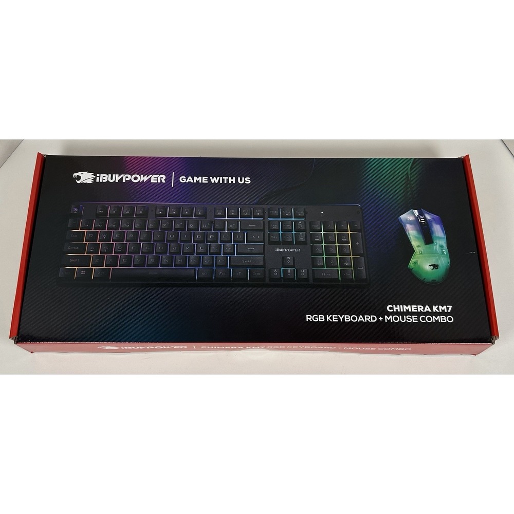 NEW iBUYPOWER Chimera KM7 RGB Gaming Keyboard and Mouse Combo